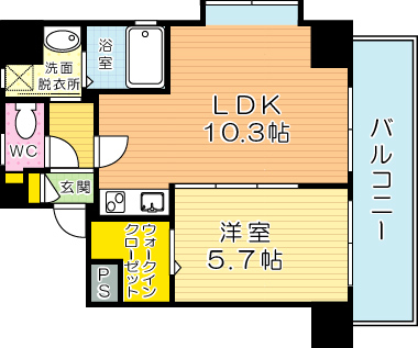 アイランドコート別院  204号室 間取り