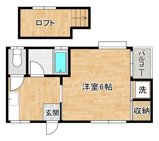 コーポナイス  201号室 間取り