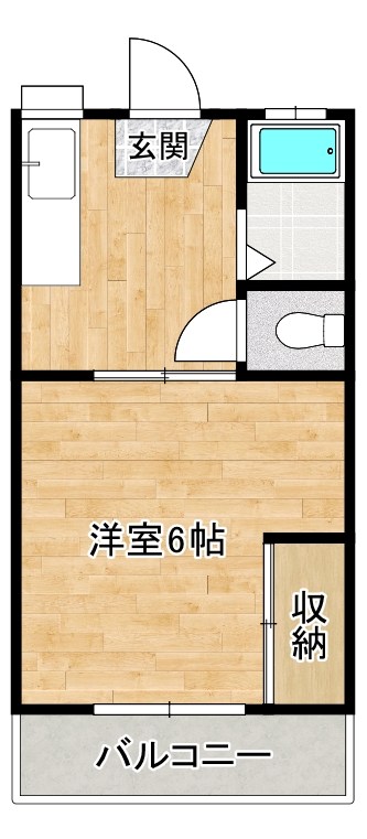 コーポ小松 203号室 間取り