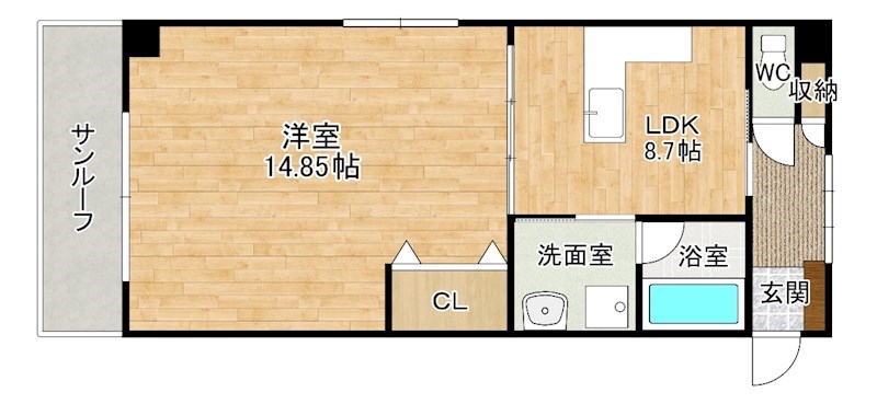 ｄａｉｍａｒｕ　ＢＬＤ 206号室 間取り