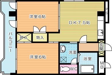 コーポ小林小倉 801号室 間取り