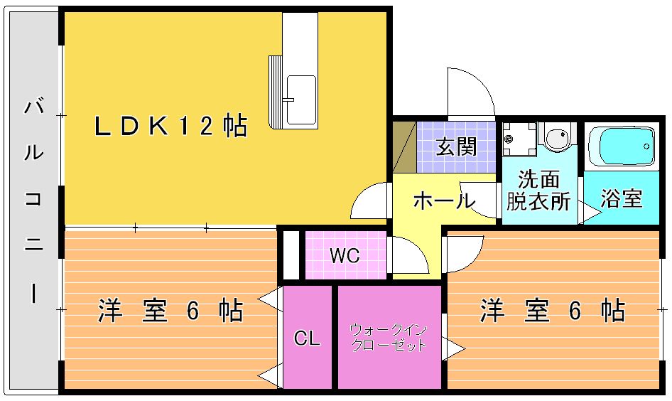 セジュール壱号館 102号室 間取り