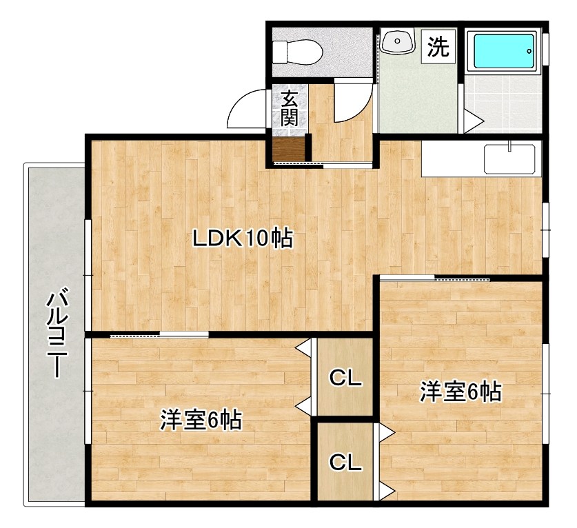 ハイムベル 202号室 間取り