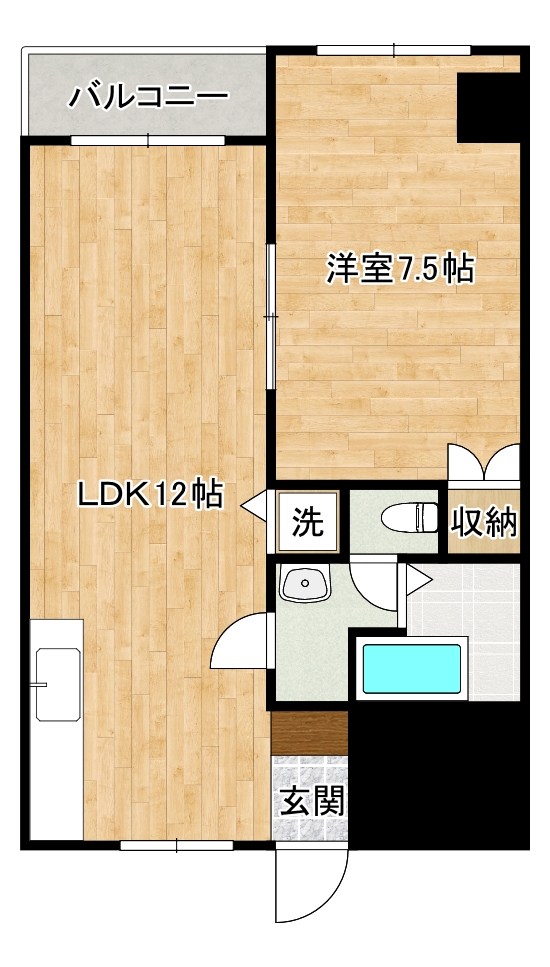 シェリール井堀通り  406号室 間取り