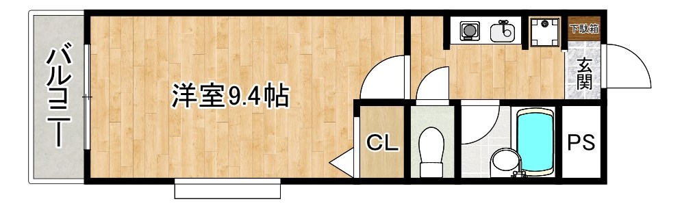 朝日プラザ小倉片野Ⅱ(分譲賃貸) 508号室 間取り