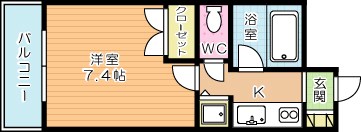 協和リバーサイドビル  502号室 間取り