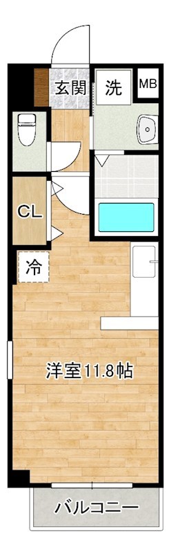 カレント上吉田Ⅰ　Ａ 203号室 間取り
