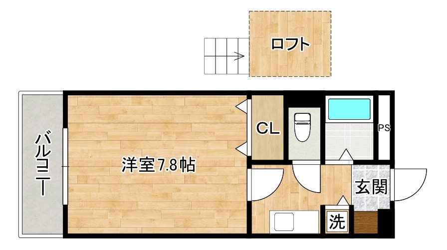 シャルム明石Ⅲ 302号室 間取り