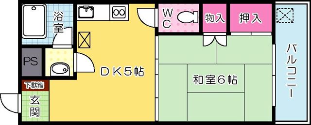 リビオン萩崎 402号室 間取り