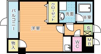 ピアーノＫＭ２１ 701号室 間取り