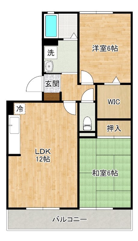 シャイン木村  203号室 間取り