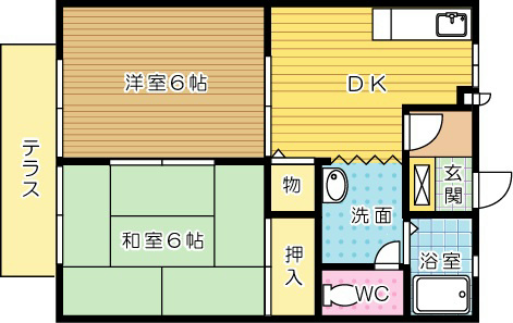 ウィンドワードＭＩＹＡＫＩ 203号室 間取り