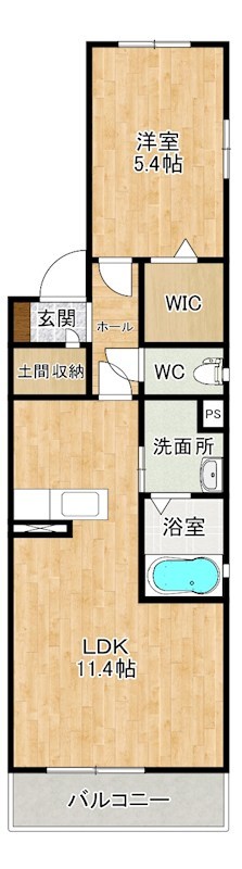 プラム原町  201号室 間取り
