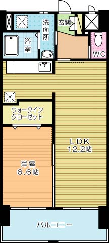 Gran Espacio Asano（グランエスパシオ浅野） 1403号室 間取り