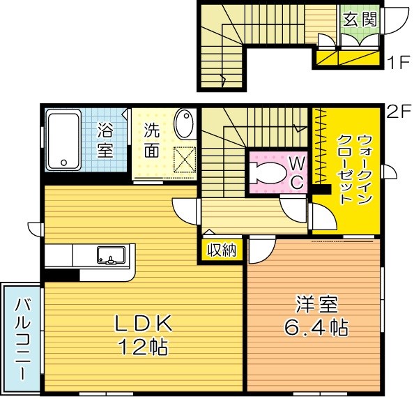 アミコート藤松 201号室 間取り