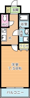 ベルガモット 103号室 間取り