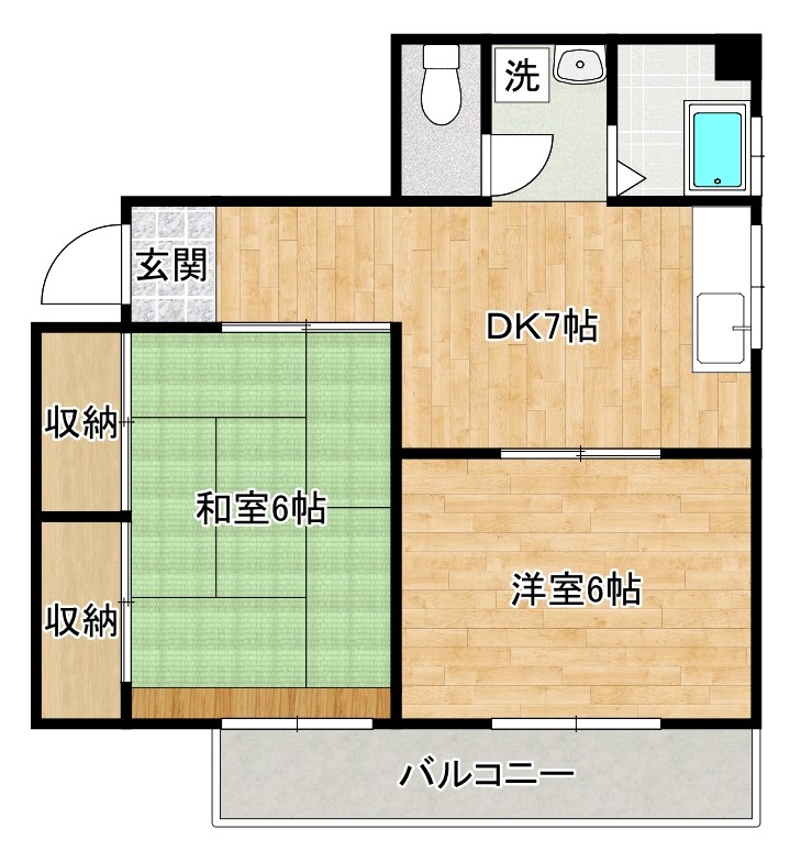 片野レジデンス   203号室 間取り