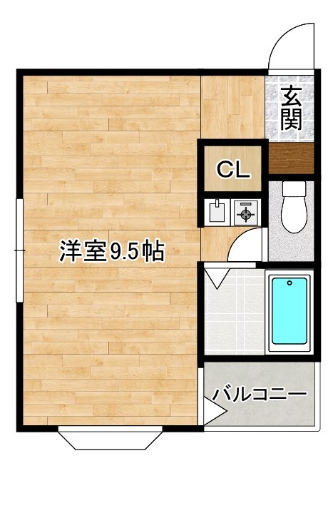 アイコートⅠ   302号室 間取り