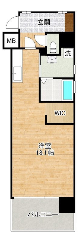 コンプレート古船場 1010号室 間取り
