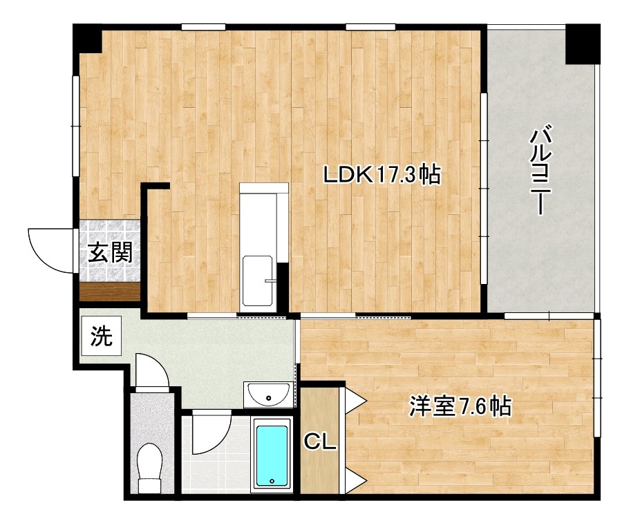 嵐山ツインビル東館　  503号室 間取り