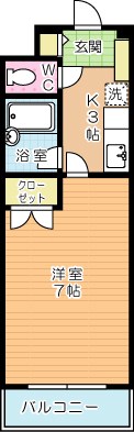 コンフォート若園  109号室 間取り