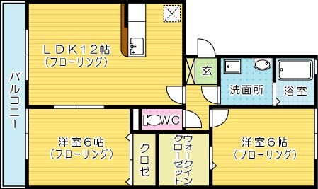 セジュール壱号館　  102号室 間取り