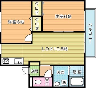 パークハイム  101号室 間取り