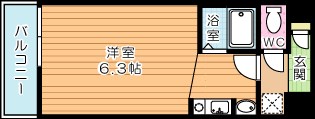 ベルガ中津口 607号室 間取り
