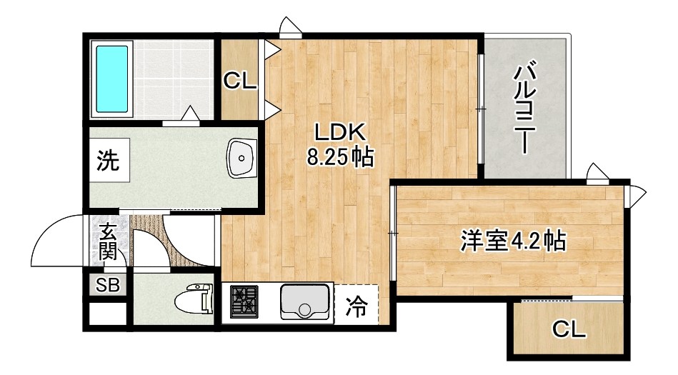 プルーム中原東 203号室 間取り