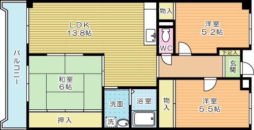 シャトレ樹庵 503号室 間取り