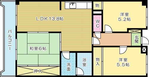 シャトレ樹庵 503号室 間取り