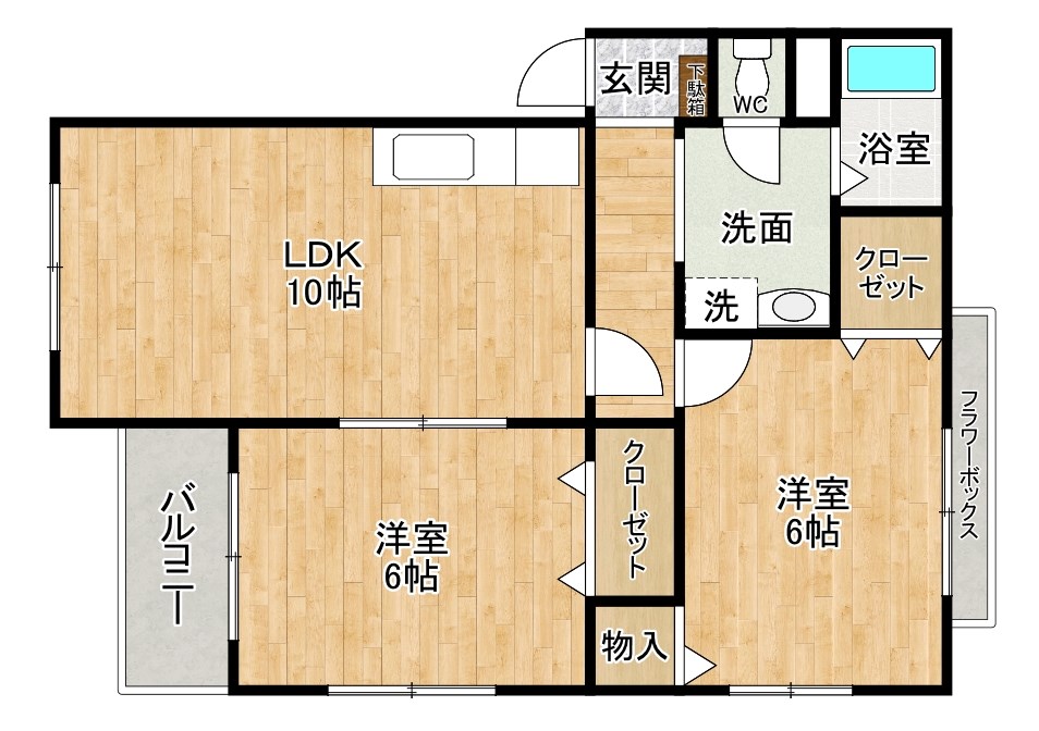 シャトーＫ葛原 305号室 間取り