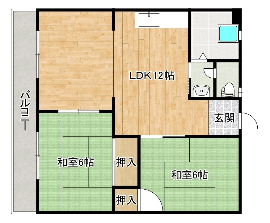 木下マンション 303号室 間取り