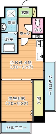 コンフォートスクエア安部山 606号室 間取り