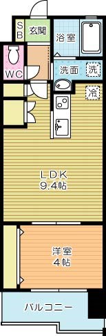 REGARIA KOKURAKITA CENTER PLACE(レガリア小倉北センタープレイス) (コピー) 1105号室 間取り