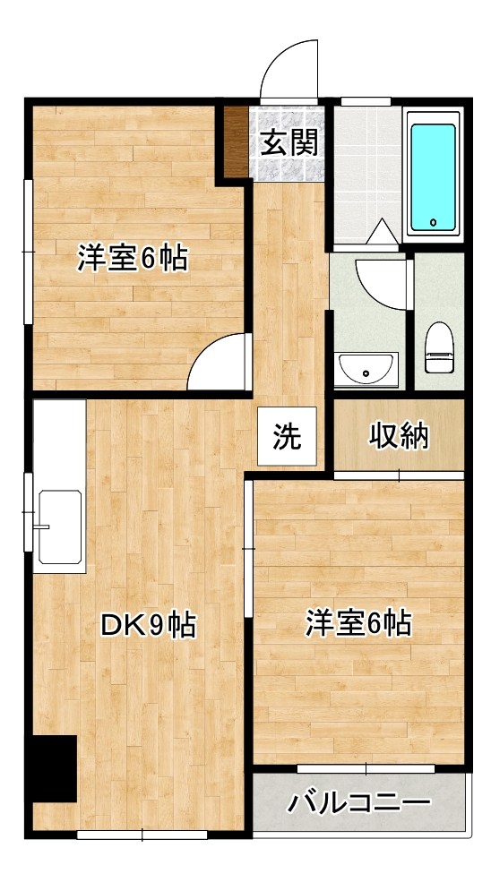 高浜ビル  406号室 間取り