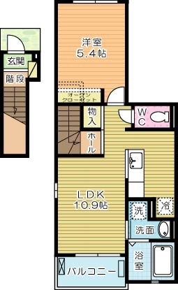 ラインハイム三萩野  203号室 間取り
