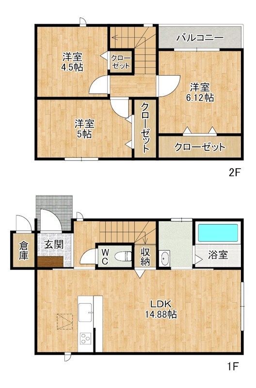 サンラプロ葛原本町Ⅳ　B棟 間取り