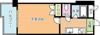 ウィルステージ古船場 1302号室 間取り