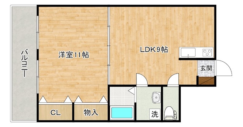 フジエホワイトローザ熊谷  207号室 間取り