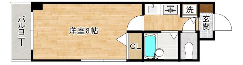 エスポワール城野  406号室 間取り