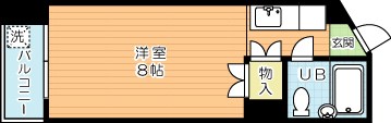 コーポラス中原  302号室 間取り