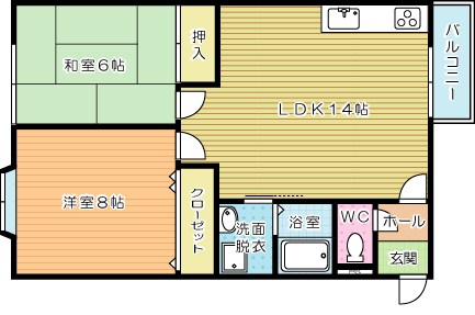 エスパシオ岸本 202号室 間取り