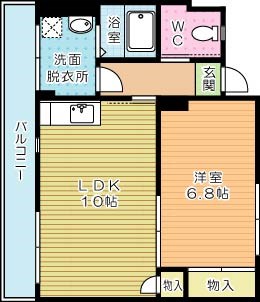 レディースマンションなでしこ 102号室 間取り