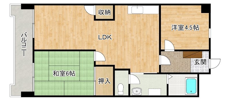 シャトレ吉野町 505号室 間取り