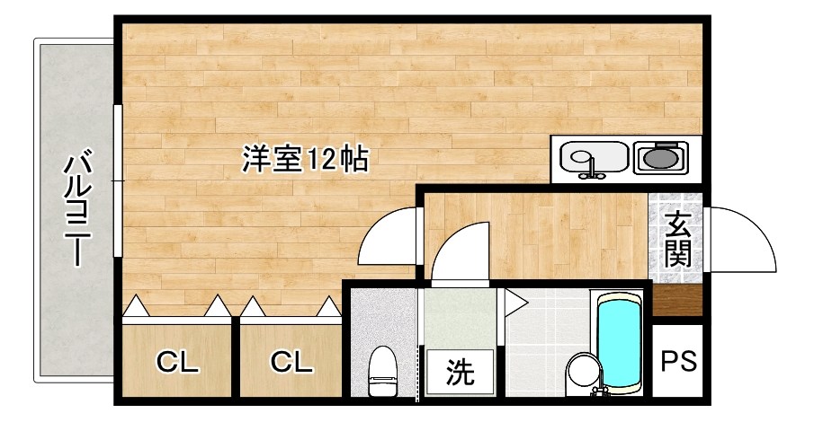 セジュール三萩野  503号室 間取り