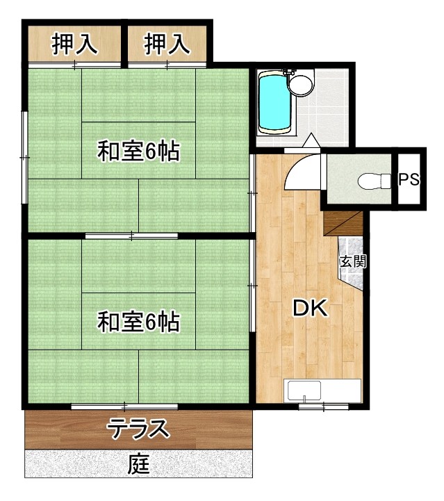 シャトレ東新町 105号室 間取り