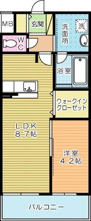 四季荘 304号室 間取り