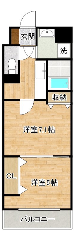 アヴィニール№５ 402号室 間取り