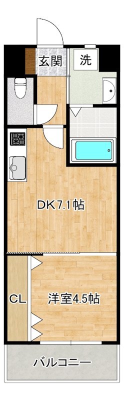 プレミア片野 203号室 間取り